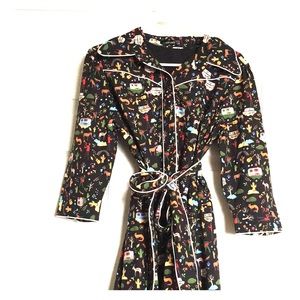 Whimsical retro style dress, never worn, size 14